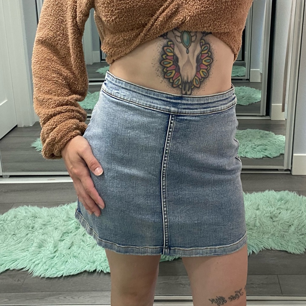 Aritzia Wilfred Denim Mini Skirt